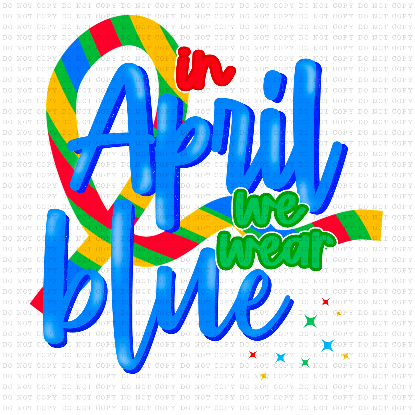 In April we wear BLUE PNG