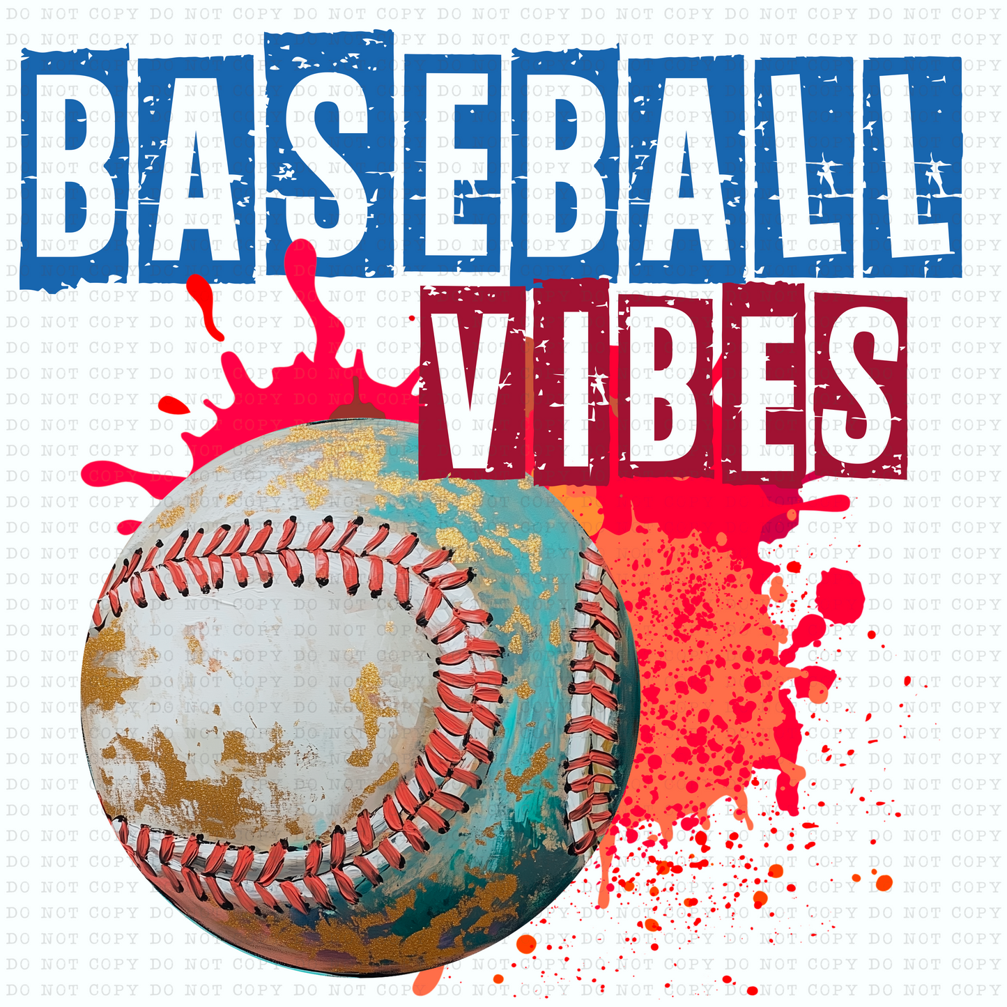 Baseball Vibes PNG