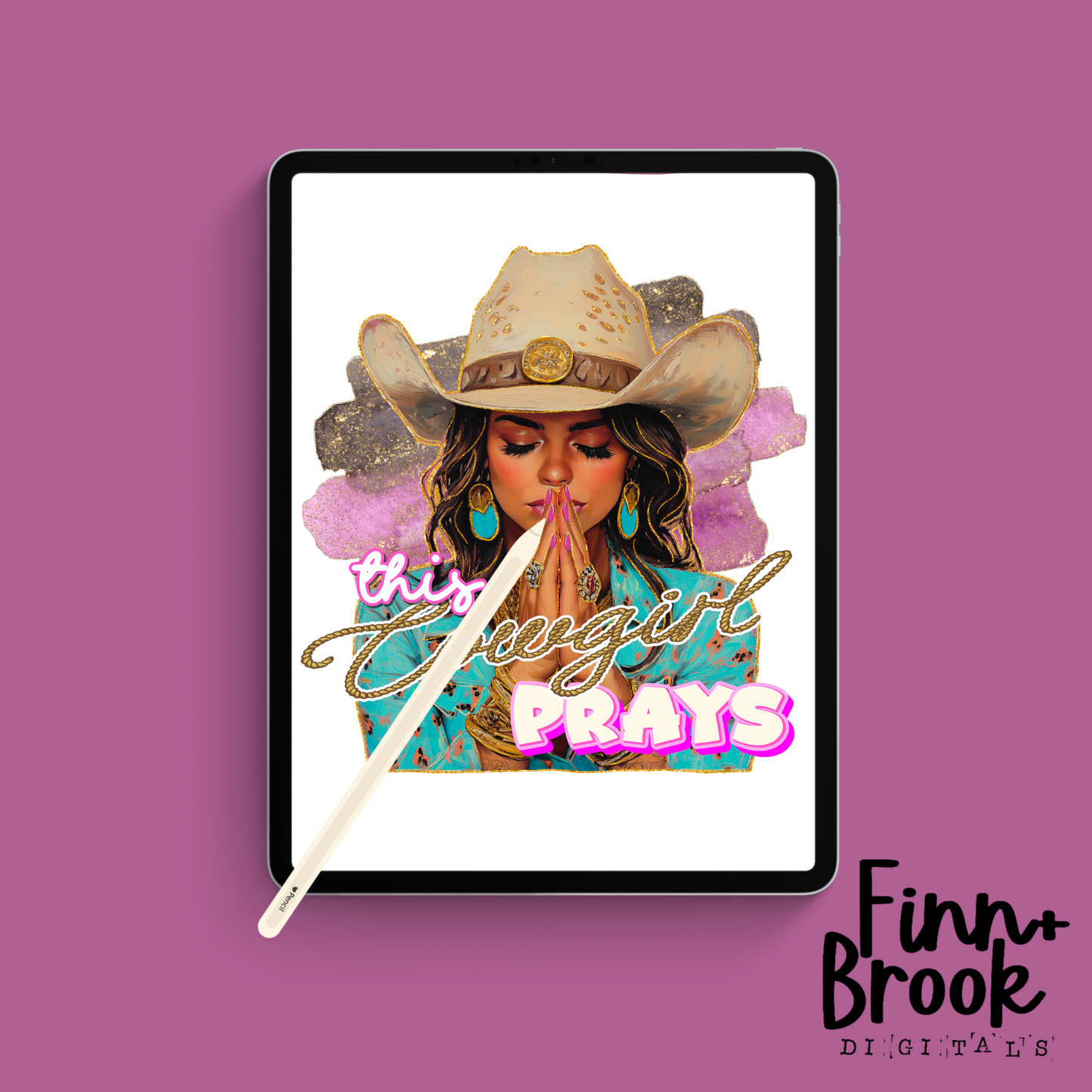 This Cowgirl Prays PNG