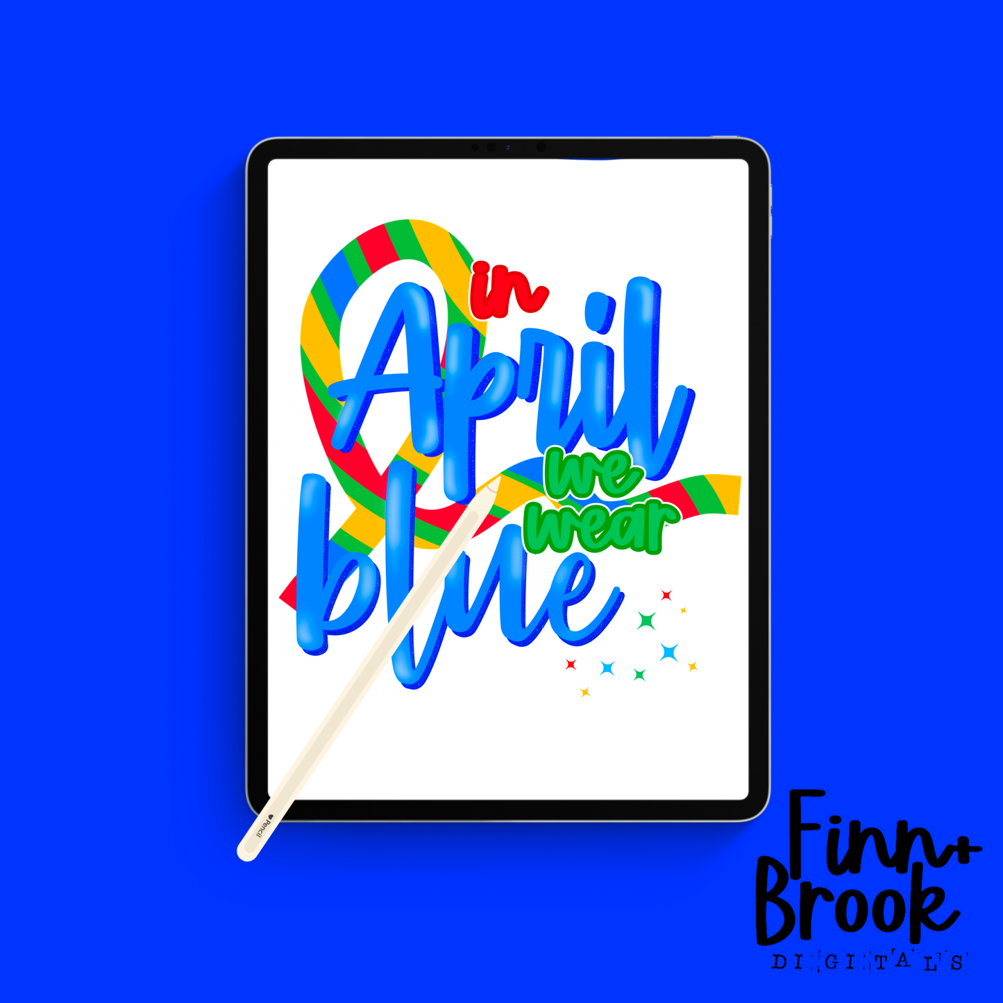 In April we wear BLUE PNG