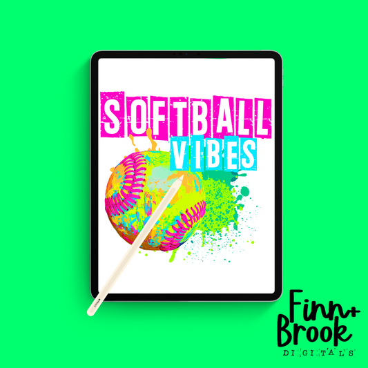 Softball Vibes PNG