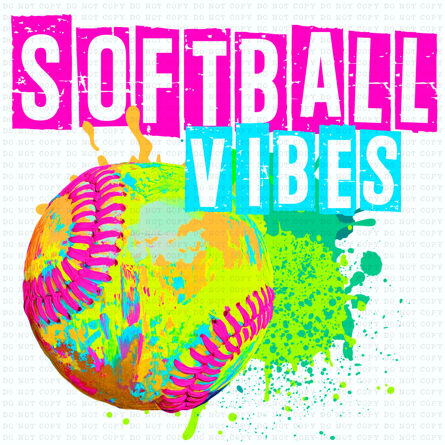 Softball Vibes PNG